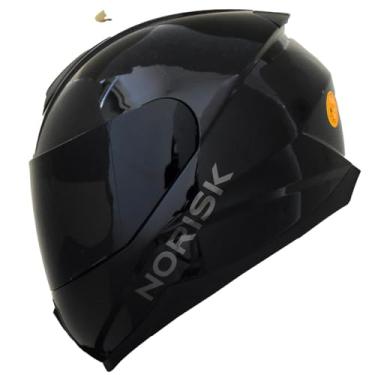 Imagem de Capacete Moto Norisk Razor Preto Brilho Masculino Feminino (58)