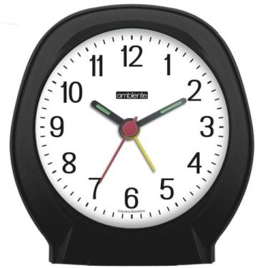 Imagem de Despertador Quartz Ambiente Ref: 1604-034 Preto Redondo