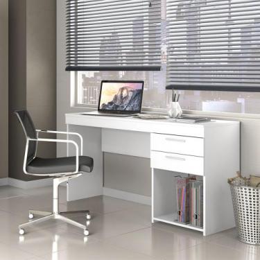 Imagem de Escrivaninha para Computador Office 2 Gavetas - Notável, Branco