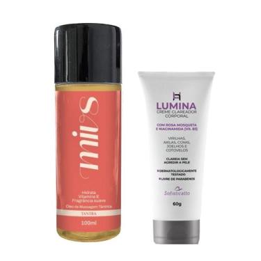Imagem de Clareador Lumina Virilha Axila e Óleo Corporal Massagem e Pós Banho Mi