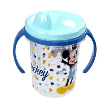 Imagem de Copo Infantil Mickey Minnie 330ml Com Alça Removível Transição Plasúti