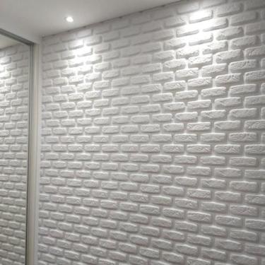 Imagem de Kit 16 Placas Pvc Decoração Tijolinho Revestimento Flexivel - Lujpdeco