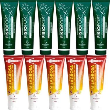 Imagem de Revenda Atacado 6 Pomada Massageadora Fisiofort 150g + 5 Pomada Massag