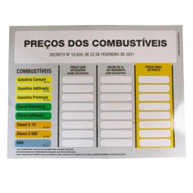 Imagem de Placa Tributos Combustíveis para APP Decreto 10.634 - MAWILL