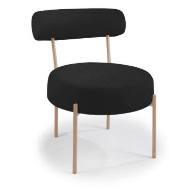 Imagem de Poltrona Mogno Aço Carbono Dourado - Drop mobiliário