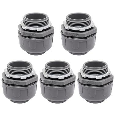 Imagem de BENLIUDH Conector de conduíte apertado líquido não metálico, acessórios de conduíte flexível, acessórios elétricos de PVC (1-1/10.2 cm, 5 peças)