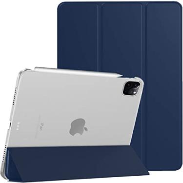 Imagem de DuraSafe Cases Capa traseira translúcida para iPad Pro 12.9 5th 4th [PRO 32.8 cm 5 4] A2378 A2461 A2379 A2462 A2229 A2069 A2232 A2233 Capa traseira rígida inteligente inteligente com três dobras