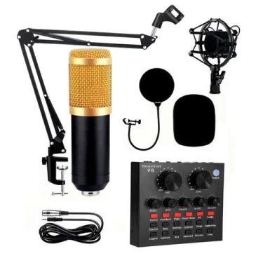 Imagem de Kit Microfone Condensador Profissional de Estúdio Podcast - Shaolong