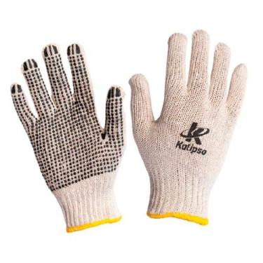 Imagem de Kit 12x Luvas Algodão Branca Pigmentada - Kalipso
