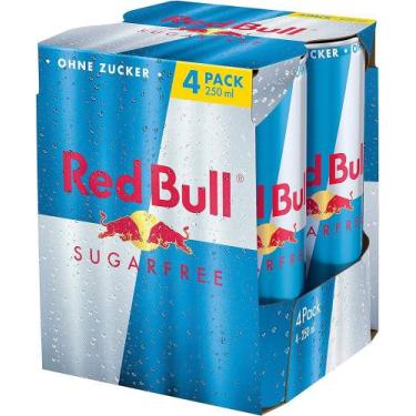 Imagem de Pack Com 4x Energy Drink Red Bull Zero Açúcar 250ml