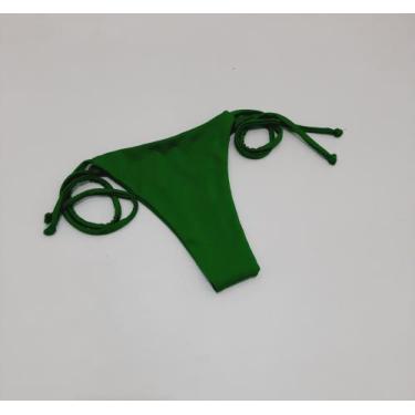 Imagem de Calcinha de biquíni avulsa de amarrar liso fio dental - DE UMA MARIA P