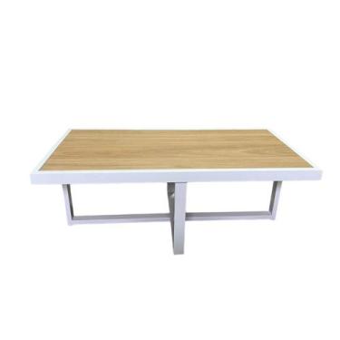 Imagem de Mesa de Centro Retangular Paris Industrial Branco com MDF - BELI HOUSE