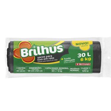 Imagem de Saco de Lixo Brilhus Rolo 30 Unidades 50L
