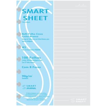 Imagem de Refil Caderno Inteligente 90g 100 Fls Pauta Branca Pequeno - Best