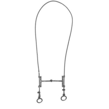 Imagem de Cabresto Gag Bit Com Bridão Bocal De Ferro Partido De Cavalo - Selaria