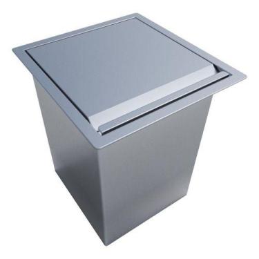 Imagem de Lixeira 5 Litros Cozinha Escritório Banheiro Tampa Cor Inox - CASINOX,