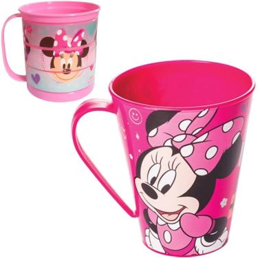 Imagem de Kit 2 Minnie Rosa Copo Canecas Lanche Infantil Plasutil