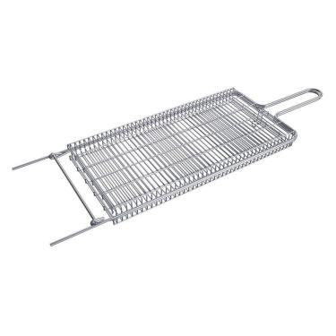Imagem de Grelha Aramada para Pão de Alho e Cortes Especiais em Aço Cromado 75x22 cm