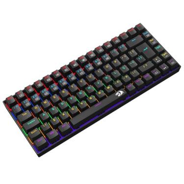 Imagem de Teclado Mecânico Gamer Redragon Phantom Iluminação Rainbow Preto 75% Switch Brown K629-KB (PT-BROWN)
