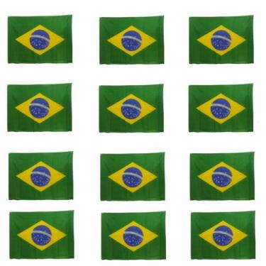 Imagem de 12 Bandeiras Nacional Brasil Copa Do Mundo 65Cm - CRB