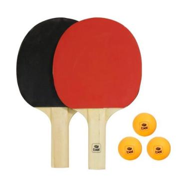 Imagem de Kit Ping-Pong 2 Raquetes + 3 Bolinhas - Bel - BelFix