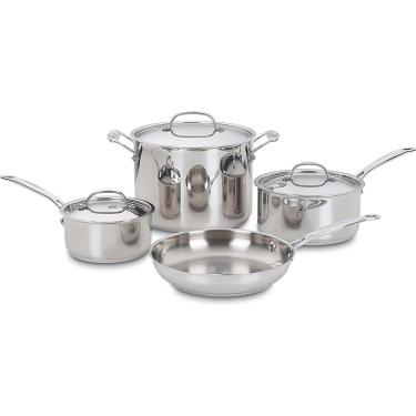 Imagem de Conjunto De Panelas Cuisinart Aço Inox Chef`S Classic 7 Peças 77-7P1