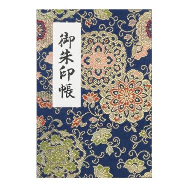 Imagem de [HOTOKUDO] 'Goshuin-cho' Japanese pilgrimage stamp(note) book with protective cover. (Bellows type, Navy. 40 pages, Brocade. H: 6.42" W: 4.41", (import japan))