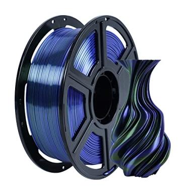 Imagem de FLASHFORGE Filamento de seda de duas cores, azul e verde 2 em 1 filamento PLA de seda de coextrusão 1,75 mm, filamento de impressora 3D que muda de cor 1 kg (2,2 lbs), precisão dimensional +/- 0,02 mm