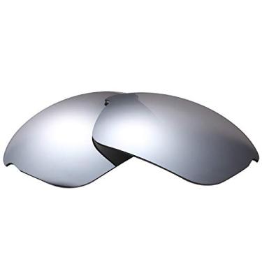 Imagem de NicelyFit Lentes de reposição polarizadas para óculos de sol Oakley Bottle Rocket armação de vidro (espelho de titânio), Espelho de titânio, Bottle Rocket