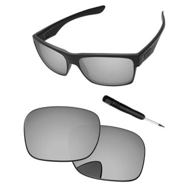 Imagem de PapaViva Lentes de substituição e chave de fenda para óculos de sol Oakley TwoFace OO9189, Cromado, prata, TwoFace