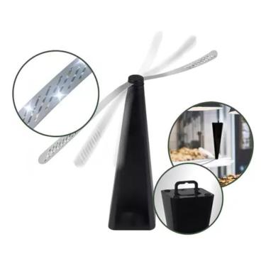 Imagem de Ventilador Repelente Usb Espanta Afasta Mosca Insetos Anti Moscas Recarregável De Mesa Plástico Preto (Pilha)