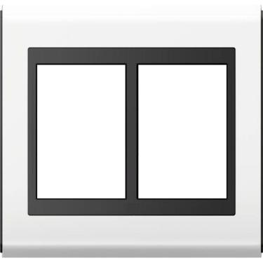 Imagem de Placa 4X4 Refinatto Style 6 Posições Branco / Preto