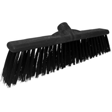 Imagem de Vassoura Gari Plástico 40cm Cerdas Nylon Dura Area Externa Quintal Varanda Rua Unidade Sem Cabo