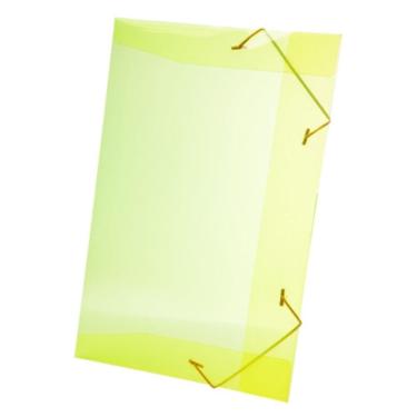 Imagem de Dello Pasta Aba Elástico Ofício Line - Amarela.