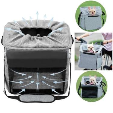 Imagem de Bolsa Cesta Transporte Pet Bike Carro Bicicleta Cães Gatos - Ninabag