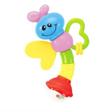Imagem de Brinquedo Para Bebe Mordedor Chocalho Alivio do Incômodo Borboletinha/