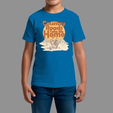 Imagem de Camisetas Infatil Básica Masculina Casual Manga Curta Country Read - R