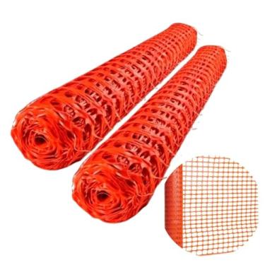 Imagem de Kit 2 Tela Tapume Laranja Cerquite Para Obras Construção 1,20x50m