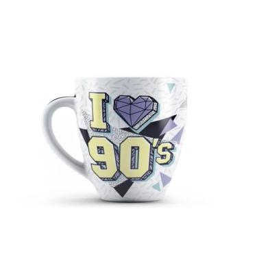 Imagem de Caneca De Porcelana 90s 440ml Uphome Multilaser 
