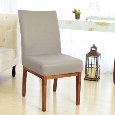 Imagem de Kit 2 Capas para Cadeira Sala De Jantar Cinza Claro - Charme do Detalh