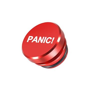 Imagem de Capa de plugue de isqueiro para carro, lingote de alumínio impermeável, à prova de poeira, decoração de interiores automotivos, universal para a maioria dos veículos com fonte de alimentação de 12 volts (PANIC/Vermelho)