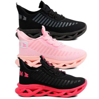 Imagem de Kit 3 Tênis Feminino Infantil Jaguar Esporte Leve Casual Confortável Moderno