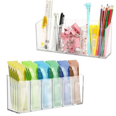 Imagem de Vurlexat Organizador de pacotes de bebidas, 2 peças de suporte de pacote de água para bebidas, organizador de pacotes de sabor de água, organizador Lazy Susan para pó, misturas de bebidas e caixa de