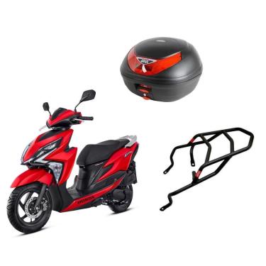 Imagem de Kit Bau Givi E350N + Suporte Givi Sr1174 P Honda Elite 125