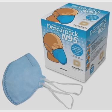 Imagem de Máscara de Proteção PFF2 N95 Azul Cx c/ 20 Unidades - descarpack