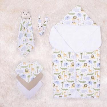Imagem de Kit para Bebê 6 peças - Miguel Baby, Hipopotamo Bege