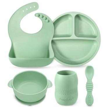 Imagem de Conjunto de alimentação para bebês PandaEar Silicone de 6 a 12 meses L
