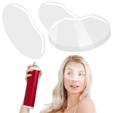 Imagem de EBANKU Protetor De Olhos Para Rosto, 50 Peças De Plástico Para Chuveiro, Viseira, Protetor De Olhos, Maquiagem, Sobrancelha Protetora Para Adultos, Spray De Cabelo Para Corte De Cabelo