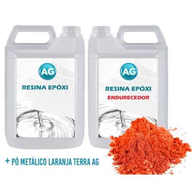 Imagem de Porcelanato Líquido Metálico Laranja Terra AG por M² - Resinas ag, 20m