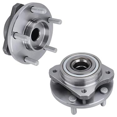 Imagem de Conjunto de cubo e rolamento da roda dianteira DRIVESTAR 513123 para Chrysler Plymouth Voyager/Prowler, Dodge Caravan/Voyager/Town & Country, 5 Lug Non-ABS 4 Bolt Flange (par)